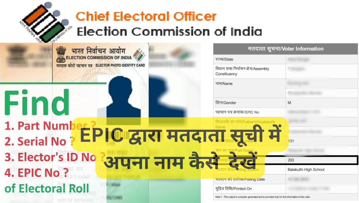EPIC नंबर द्वारा मतदाता सूची में अपना नाम देखें