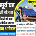 पी0एम0 सूर्य घर मुफ्त बिजली योजना